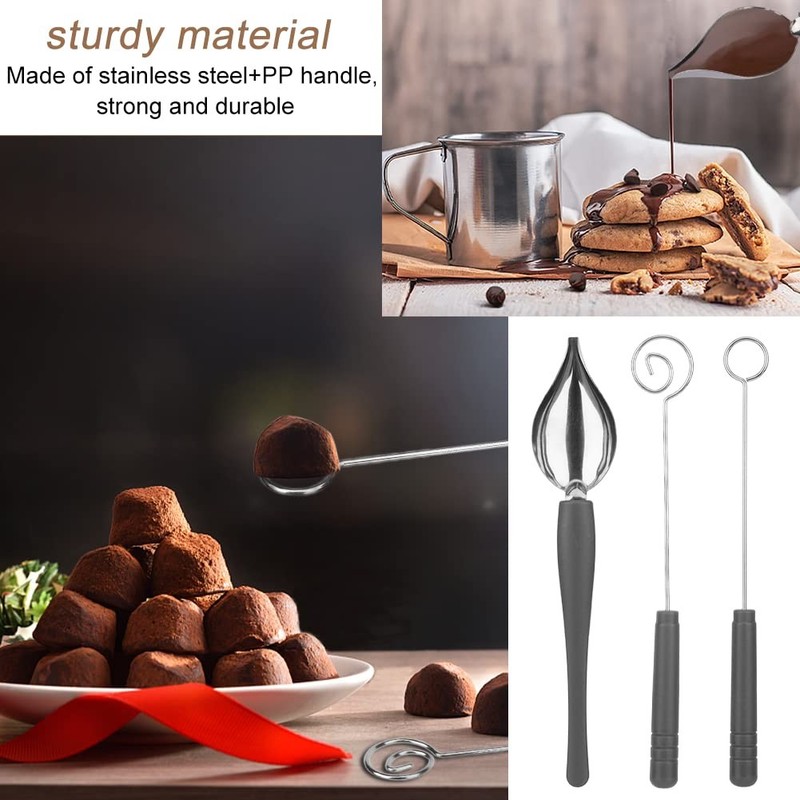 Chocolate Dipping Tool Set,2Pcs Drawing Decorating Spoon+3Pcs Candy Dipping T... gallery