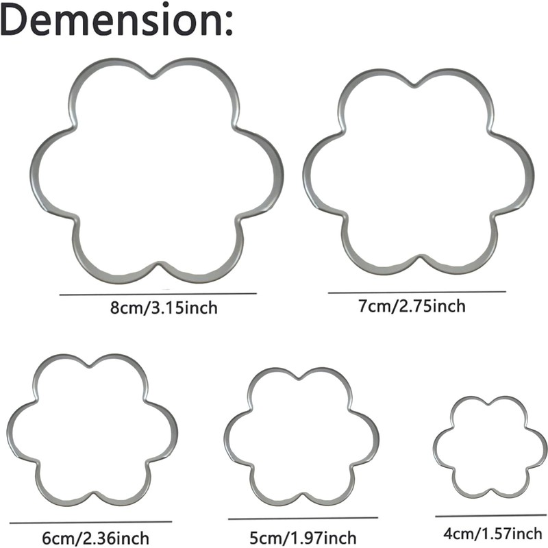 Flower Cookie Cutter Pack Of 5 gallery