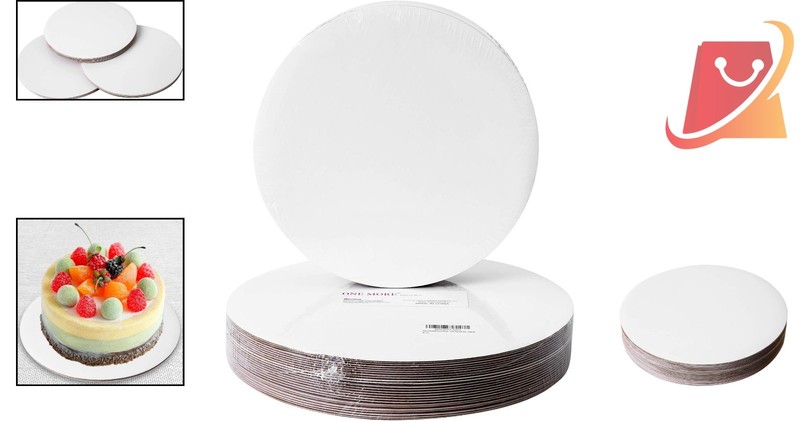 25pcs 10 White Disposable Cake Round Boards Greaseproof Sturdy for Cakes gallery