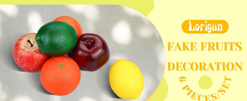 6 Pcs Artificial Fruits Pa, Fake Fruits for Decorat Home Kitchen gallery