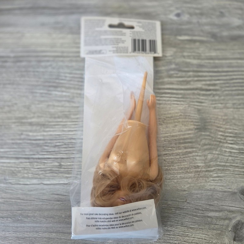 Wilton Teen Doll Pick Blonde Cake Topper Decoration Mermaid Princess 7in Vintage gallery