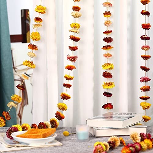 Christmas Decorations - 6.6ft Dried Flowers Garland Real Daisy Sunflower gallery