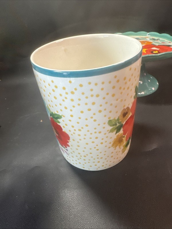The Pioneer Woman Floral Cake Cupcake Stand & Utensil Holder. Great Price!! gallery