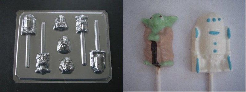 STAR WARS R2D2 YODA Chocolate Soap Candy Mold