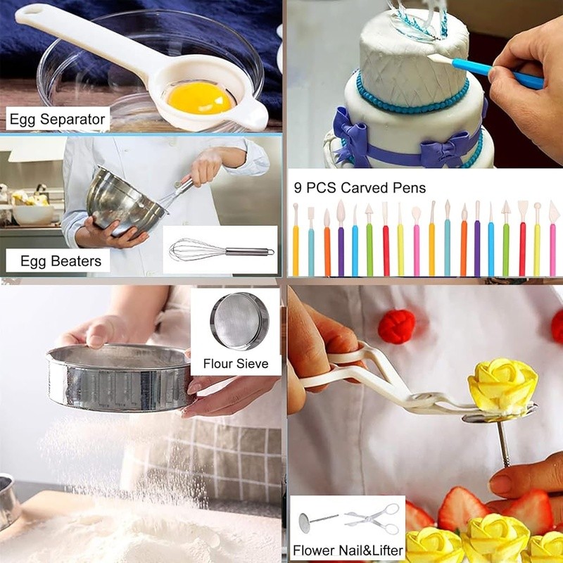 567 PCS Cake Decorating Set Professional Baking Tools Cake Lovers Party Supplies gallery