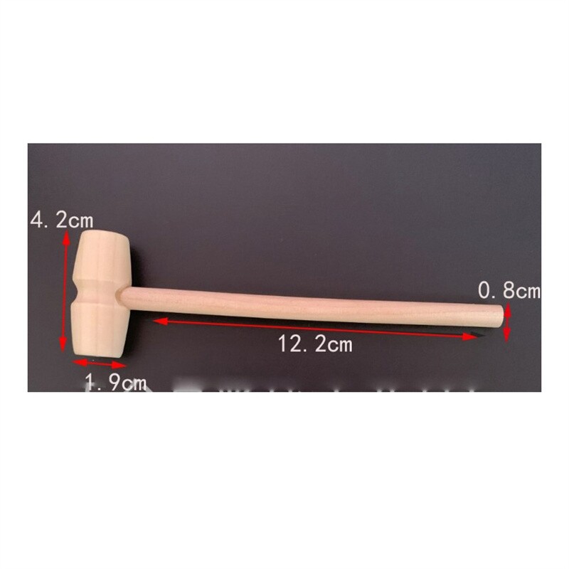 Wooden Mini Hammer Ornaments Kids Flat Head Toys Small Carving Hammer Toy gallery