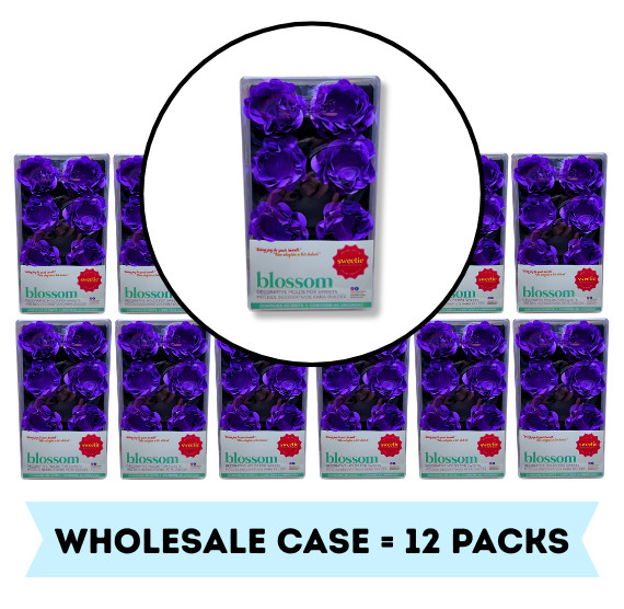 Wholesale Blossom Flower Candy Cups 12 Pack Case: Royal Blue – 50% OFF Retail