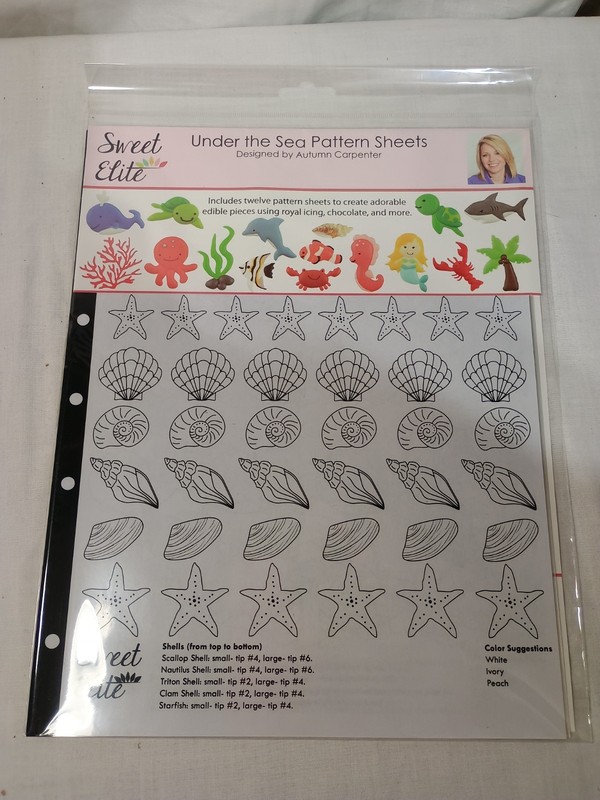 New Sweet Elite cake decorating and cookie tools set. Set includes Under the Sea gallery