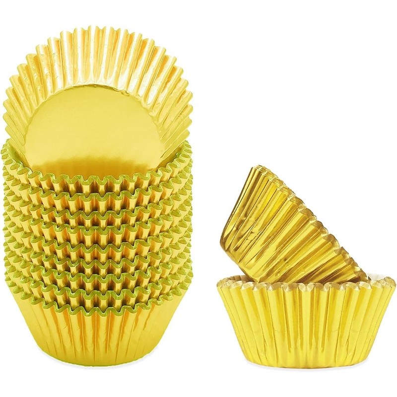 500pcs Silver Foil Cupcake Liners for Baking Baking Cups Thick & Sturdy,9493