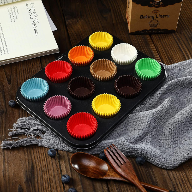 Non-Stick 400pcs Mini Cupcake Liners for Baking, Natural parchment muffin liners gallery