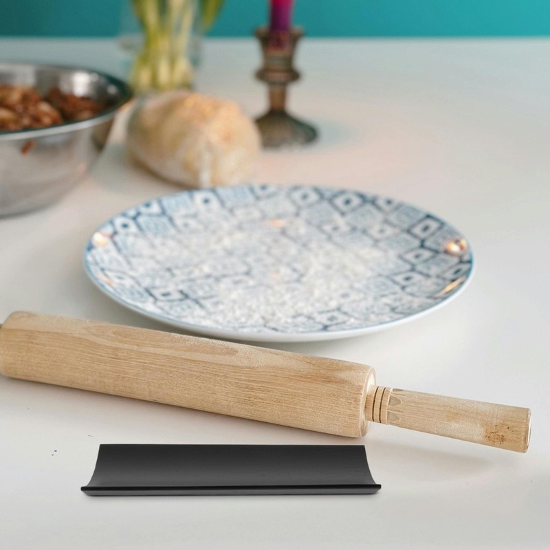 Bamboo Dough Roller Holder Designed for Asian Style Baking and Pasta Making gallery