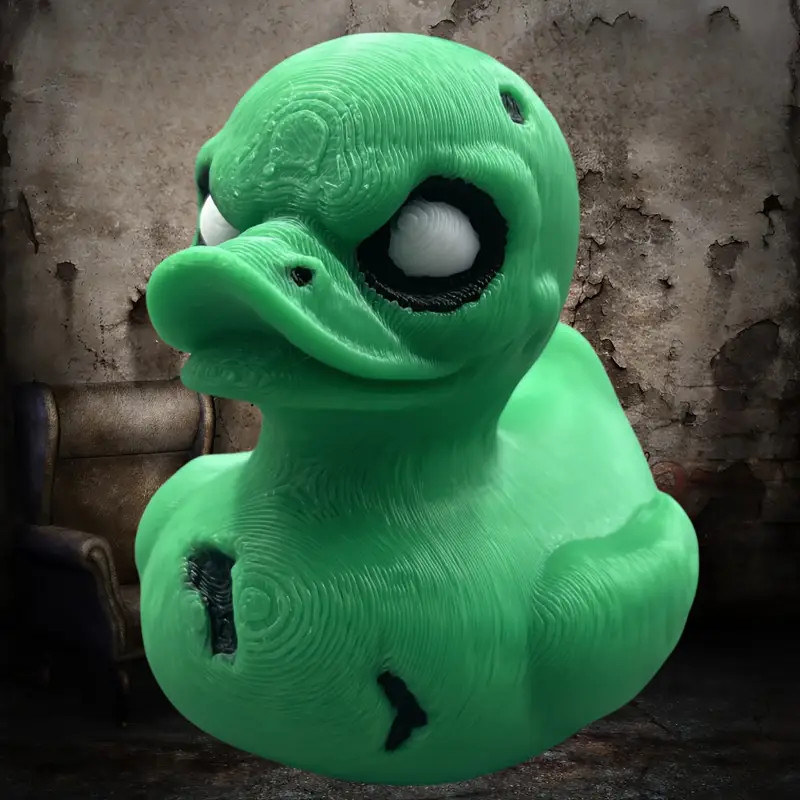 Small Zombie Duck Resin, plaster, candle, soap mold 09-788