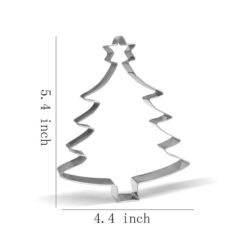 5.4 Inch Christmas Tree With Star Cookie Cutter “ Stainless Steel gallery