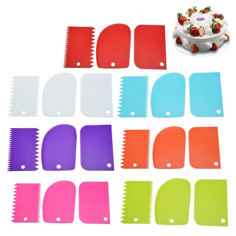 Comb Baking Tool Icing Scraper PIECES Smooth Smoother Smoothing cutting Cake gallery