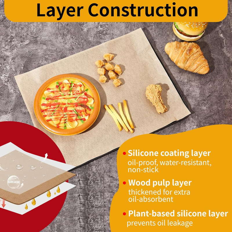 120PCS Unbleached Parchment Paper Sheets, 12 X 16 Inch Pre Cut Unbleached Non-St gallery