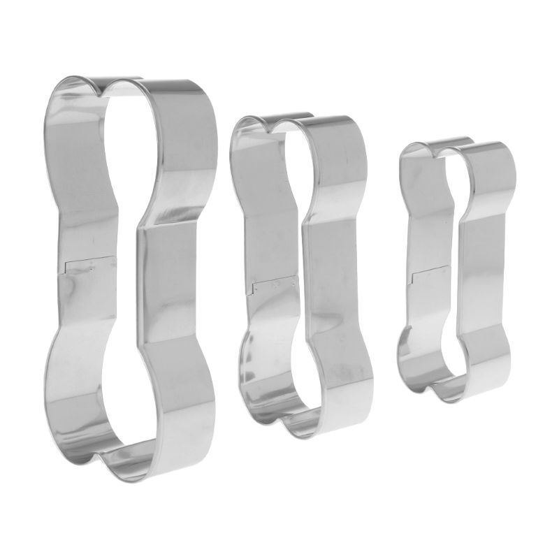 3pcs/set Dog Bone Shaped Cookie Cutter Mold Stainless Steel Pastry Biscuit Cake gallery