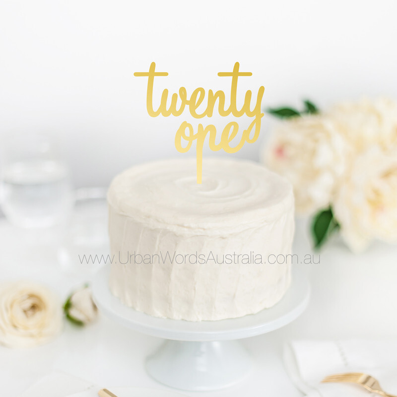 twenty one – Cake Topper
