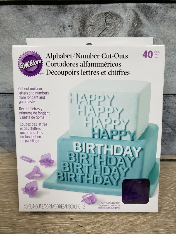 Wilton 40 Piece Alphabet/Number Cut-Outs C8