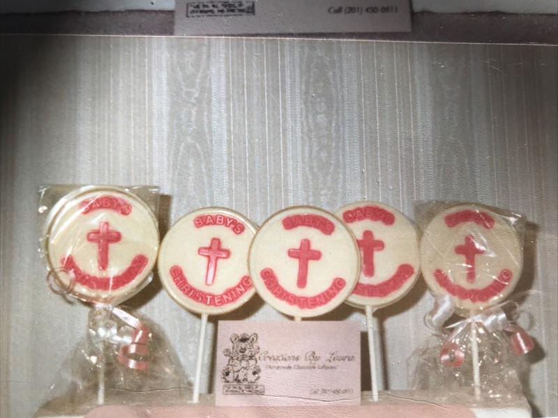 BABY'S CHRISTENING LOLLIPOP CHOCOLATE CANDY MOLDS gallery