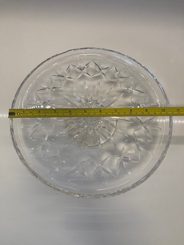 CAKE STAND, SERVE WARE, WATERFORD CRYSTAL, CANNABIS FOOTED PLATE, 10"  gallery