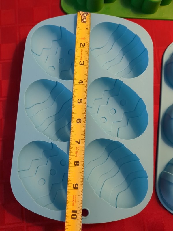 Lot of 3 Silicone Pastry Treat Molds - Shamrock & Easter Eggs gallery