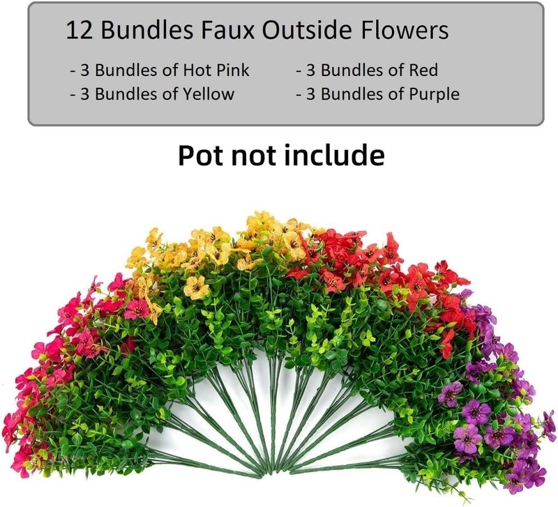 5 inches (D) x 4 (W) x 5 (H), Mix Pink Red Purple Yellow gallery