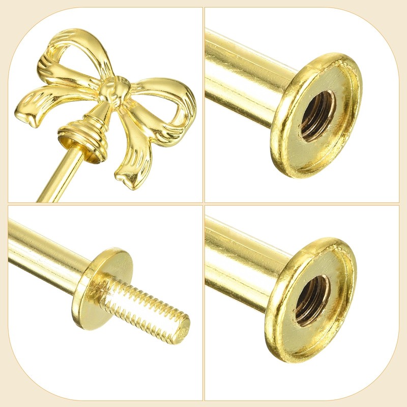 1 Set 1-Tier Cupcake Stand Hardware Fittings for Cake Stand Bow-Knot Gold gallery