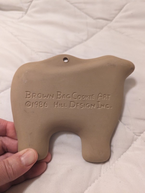 Vintage 1986 Brown Bag Cookie Art Cow Hill Design Inc cutter mold gallery