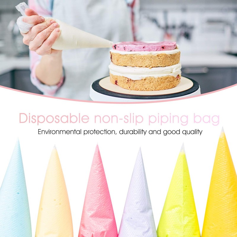 100Pcs Disposable Piping Bags, 20 inch Anti Burst and Non-Slip Pastry Bags, T... gallery