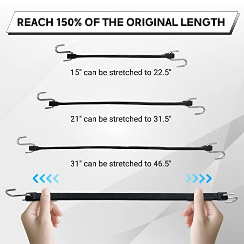21" Rubber Tarp Straps with 150% Max Stretch, 100% EPDM 21 Inch(pack of 10) gallery