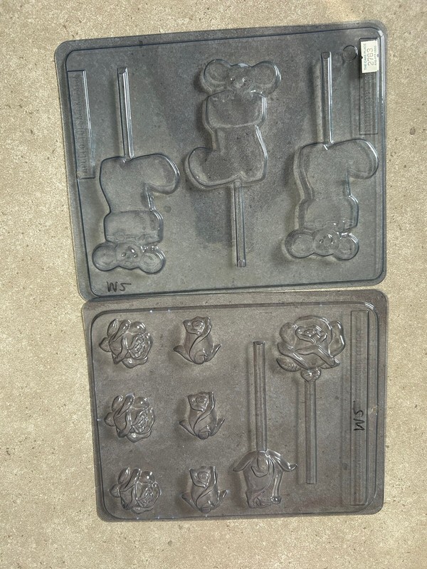 Chocolate Candy Mold Sheets Lot Of 12 Hearts, Christmas, Pumpkins Unicorn Bunny gallery