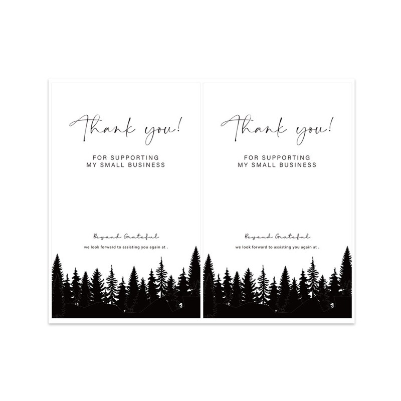 Rectangular Printed Forest Series Sticker Set of 50 Baking Biscuit Cake Gift Box
