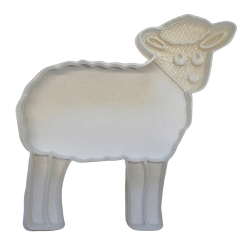 SHEEP FULL BODY SIDE VIEW DETAILED FARM RANCH ANIMAL COOKIE CUTTER USA PR5051
