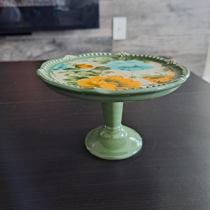 The Pioneer Woman Floral Bursts Stoneware 5.8″Mini Cake Stand