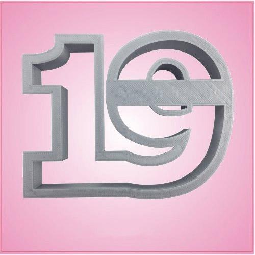Number 19 Cookie Cutter