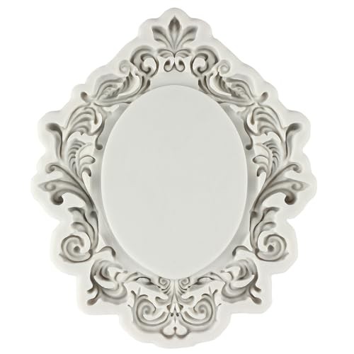 Baroque Photo Frame Fondant Molds Picture Frames Silicone Mold Vintage Style A gallery