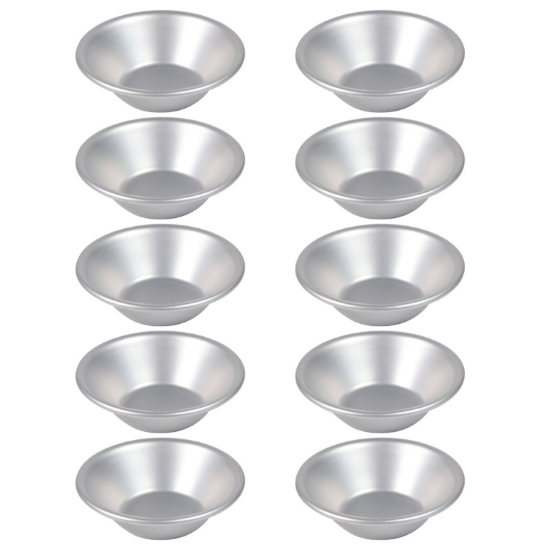10 PCS Tart Pans Mini Molds Pastry Mold Aluminum Alloy Material Eggs Tart Molds