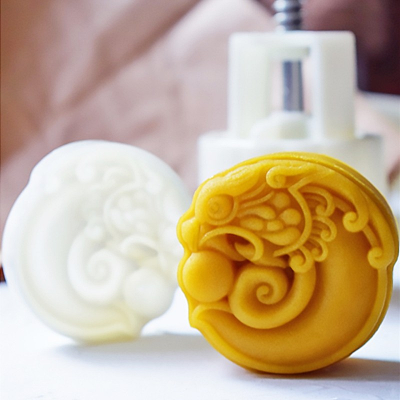 Round Dragon Pattern Dessert Press Molds Cookie Molds Dessert Maker Tool gallery