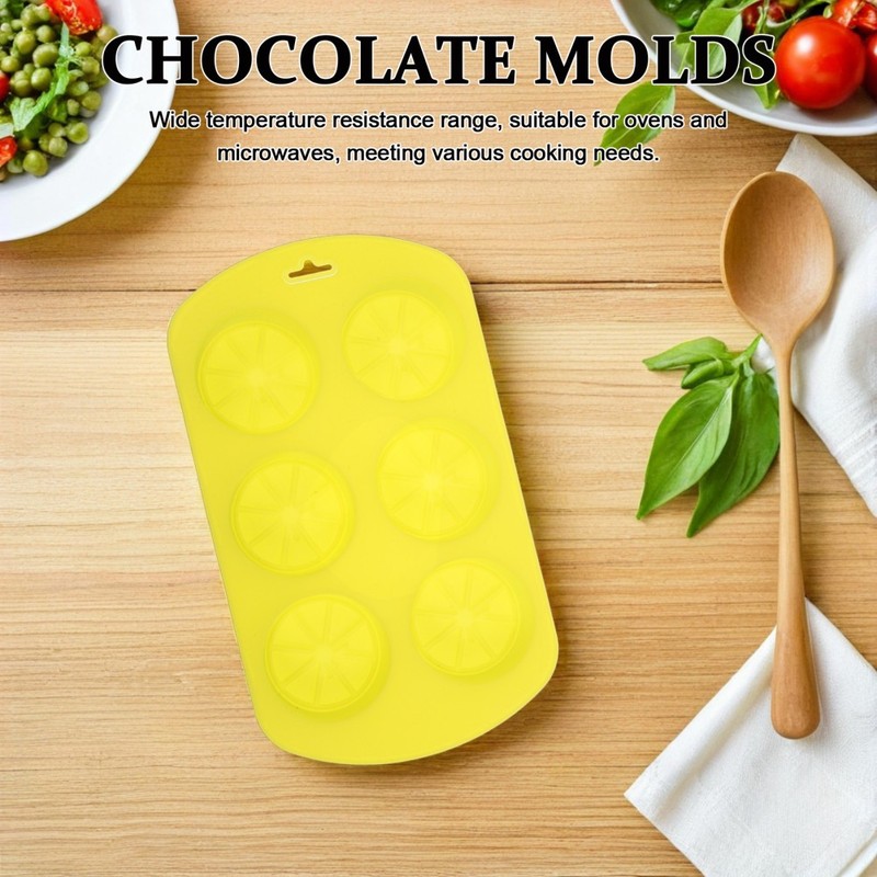 6Pcs Reusable Silicone Cake Molds Lemon Shape for DIY Chocolate Candy Fondant gallery