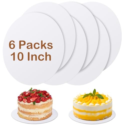 6 Pcs Cake Boards,White Cake Boards 10 inch Round,100%Food White-Circle-6PCS gallery