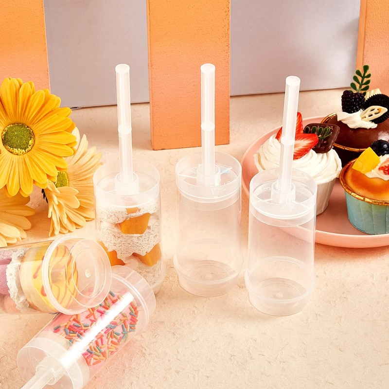 400 Pcs Cake Push Pop Containers with Lids, Reusable Cake Push Pops, Muti-pur... gallery