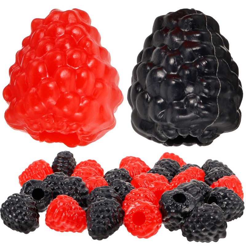 40PCS Raspberry Model Cabinet Raspberry Decor Photo Prop Simulated Fruit Models