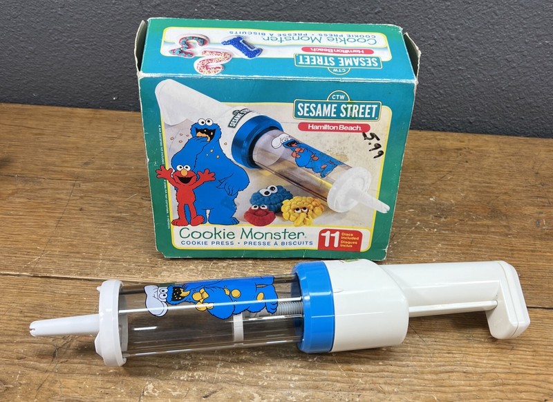 1998 Hamilton Beach Sesame Street Cookie Monster Cookie Press ( Video) gallery