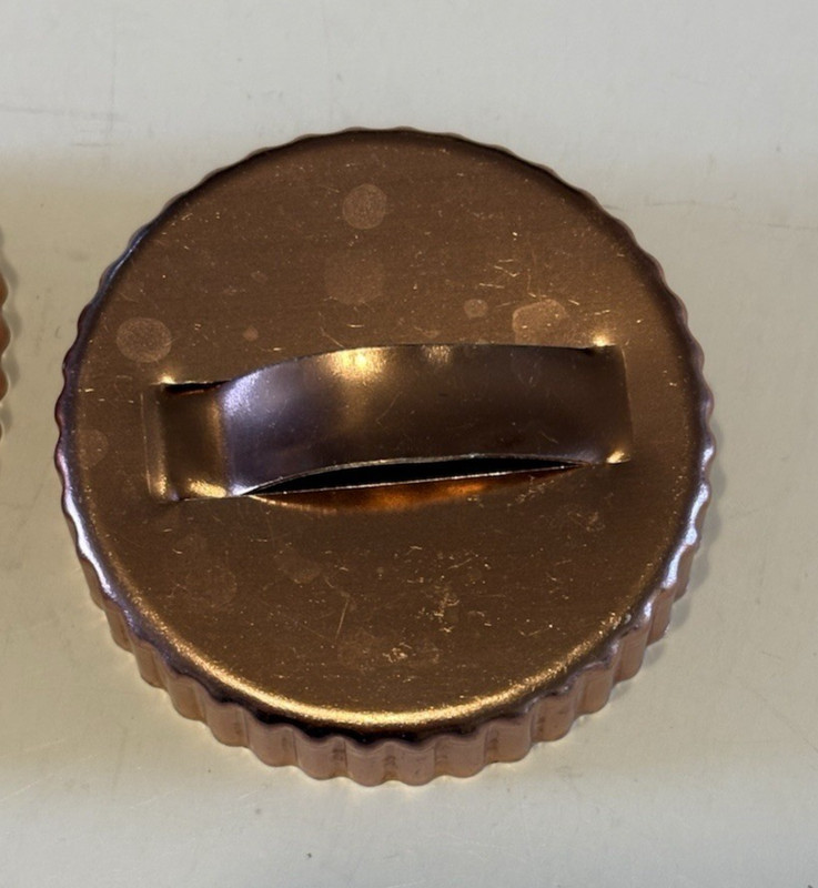 2 Copper Cookie Cutters - Heart & Circle gallery