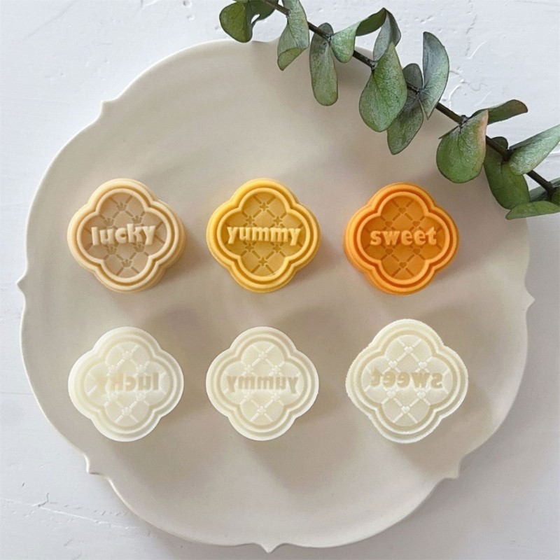 2Set Four-leaf Clover- Moon Cake Mould Suitable for Diy Cookie Mould Accessories gallery