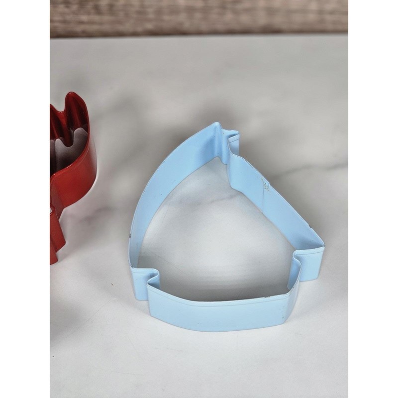 Nautical Cookie Cutter Set Lobster Sailboat Coastal Baking Decor Vintage Style gallery