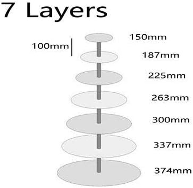 7-Tier Acrylic Cupcake Stand for Weddings and Events Display gallery