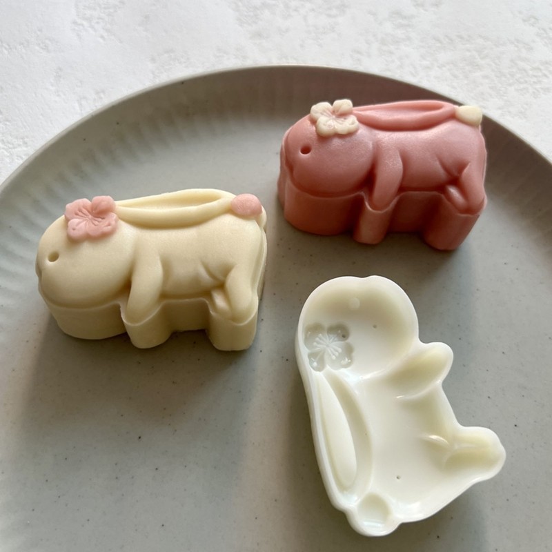 20g Rabbit Shaped Plastic Mooncake Moulds Mooncake Stamps DIY Baking Accessories gallery