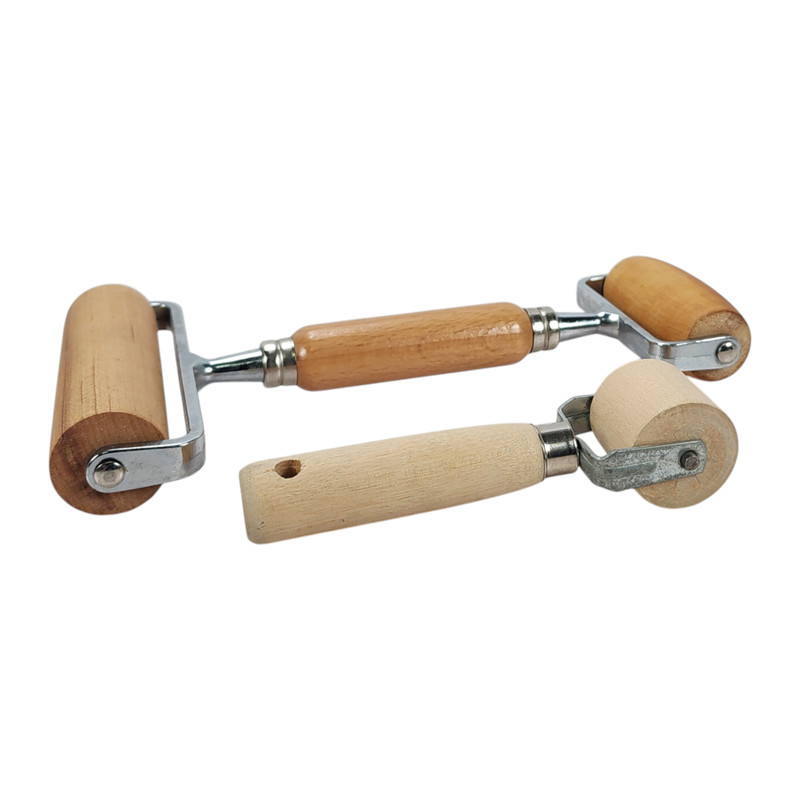 Wooden Two-Sided Pastry/Pizza Roller, Taiwan, and Wooden One-Sided Roller, USA gallery