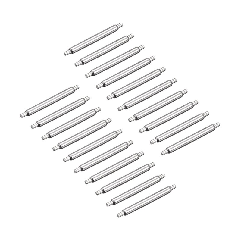 20pcs Watch Strap Pins 9mm Stainless Steel Spring Bar Pins 1.2mm Dia